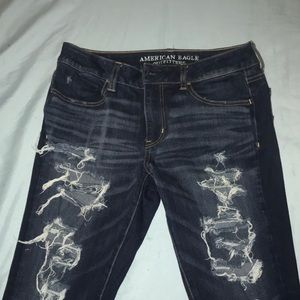 Distressed American Eagle Jeggings